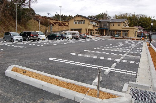 歌津公民館駐車場が完成