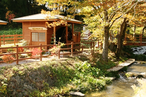 晩秋の水車小屋