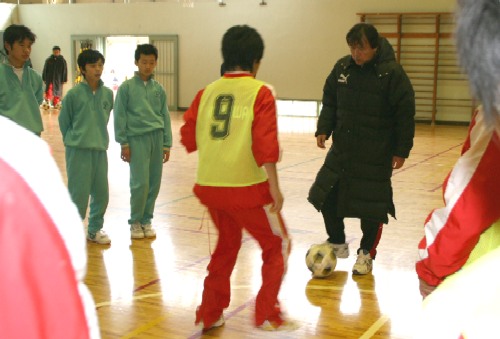 中高交流サッカー教室